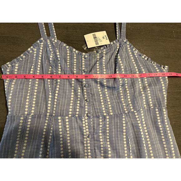 NWT Forever 21 Women's Blue Striped Lined Sundress Size 1X - Picture 4 of 7